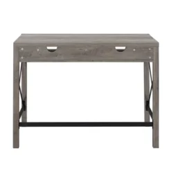 Sophie Modern Farmhouse X Frame Writing Desk With Cubbies Gray Wash - Saracina Home -Saracina Home GUEST 72130ca2 6ec8 4744 abc8 372121dbe8d8