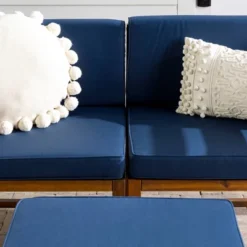 3pc Modular Acacia Wood Patio Chat Set With Cushions - Saracina Home -Saracina Home GUEST 774d8c79 0a90 40ac b4a8 7f5728c3bc02