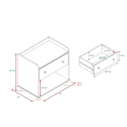 Katie Transitional Tray Top 1 Drawer Solid Wood Nightstand Caramel - Saracina Home -Saracina Home GUEST 785db332 35f5 446d a3aa c265acc38674