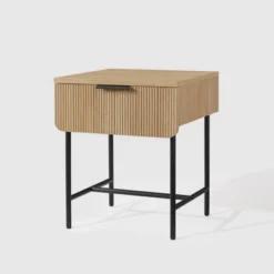 Modern Reeded 1 Drawer Side Table - Saracina Home -Saracina Home GUEST 78d03fb1 5d5d 49fe b94e 5288da9b8868