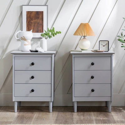 Stiva Classic Mid-Century Modern 3 Drawer Nightstand - Saracina Home Stiva Classic Mid-Century Modern 3 Drawer Nightstand - Saracina Home -Saracina Home GUEST 79e0c241 ae4b 4ed6 8df7 0d185bec4308