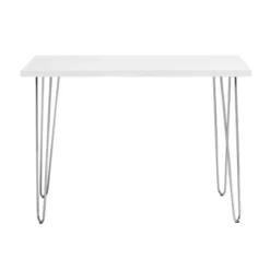 Gibby Modern Glam Hairpin Leg Writing Desk Faux White Marble - Saracina Home -Saracina Home GUEST 7c5cd6bc 5520 491b 9292 241e79538c99