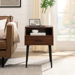 Modern 1 Drawer Angled Side Table - Saracina Home -Saracina Home GUEST 8410e1c8 b49b 49cd 89da 56740b4830de