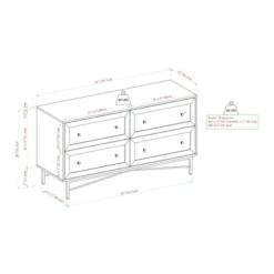 Jones Horizontal Modern 4 Drawer Dresser - Saracina Home -Saracina Home GUEST 864bf305 7743 4b2f 92e0 9271cc994116