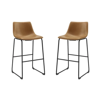Set of 2 Laslo Modern Upholstered Faux Leather Barstools - Saracina Home Set Of 2 Laslo Modern Upholstered Faux Leather Barstools - Saracina Home -Saracina Home GUEST 8c012d75 c1e7 4c2d ab6f 6bef4ed84c65