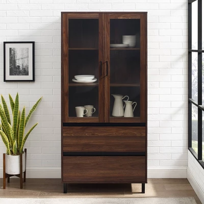 68" Glass Door Storage Hutch with Drawers - Saracina Home 68" Glass Door Storage Hutch With Drawers - Saracina Home -Saracina Home GUEST 8c528875 77b9 45e8 95b4 ec77826f2c5d