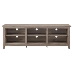 Transitional 6 Cubby Wood Open Storage Wood TV Stand For TVs Up To 80"- Saracina Home -Saracina Home GUEST 8dce3bb7 2788 4970 a5b6 b99a90dd62ca