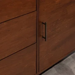 Mid-Century Modern With Closed Storage TV Stand For TVs Up To 58" Walnut - Saracina Home -Saracina Home GUEST 8ff0d089 27f5 4849 b4d0 44650fcd199a