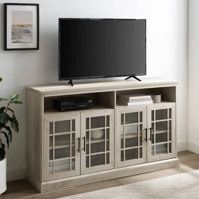 Transitional 4 Door Windowpane TV Stand for TVs up to 65" - Saracina Home Transitional 4 Door Windowpane TV Stand For TVs Up To 65" - Saracina Home -Saracina Home GUEST 922355df 3e43 4d02 9ffe f43070bc89be