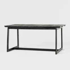 Saracina Home 66" Modern Acacia Slatted Rectangle Outdoor Dining Table -Saracina Home GUEST 97654bf5 849e 47c3 ad3a 273a106d52b4