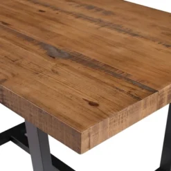 52" Modern Farmhouse Solid Wood Distressed Plank Top Dining Table - Saracina Home 4 52" Modern Farmhouse Solid Wood Distressed Plank Top Dining Table - Saracina Home -Saracina Home GUEST a0004985 299c 4f91 99ba 9b1acae6059f