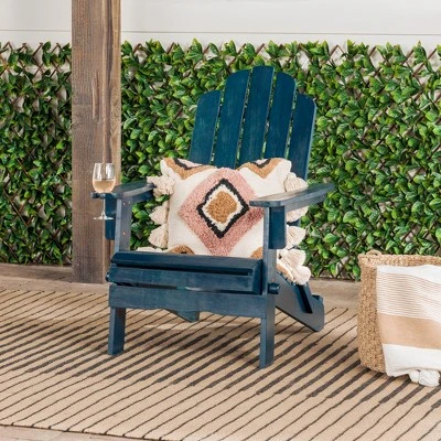 Genovia Transitional Acacia Wood Outdoor Adirondack Chair with Wine Holder - Saracina Home Genovia Transitional Acacia Wood Outdoor Adirondack Chair With Wine Holder - Saracina Home -Saracina Home GUEST a4e65143 8937 4ed8 a577 6b9716d2568f