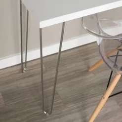 Gibby Modern Glam Hairpin Leg Writing Desk Faux White Marble - Saracina Home -Saracina Home GUEST a721066f 3224 4cc1 a61c a62baa6ba469