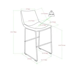 Set Of 2 Laslo Modern Upholstered Faux Leather Barstools - Saracina Home 5 Set Of 2 Laslo Modern Upholstered Faux Leather Barstools - Saracina Home -Saracina Home GUEST a827c39c ba03 4975 892b 7586cf04622d