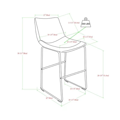 Set of 2 Laslo Modern Upholstered Faux Leather Barstools - Saracina Home Set Of 2 Laslo Modern Upholstered Faux Leather Barstools - Saracina Home -Saracina Home GUEST a827c39c ba03 4975 892b 7586cf04622d