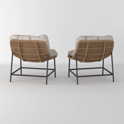 2pk Papasan Scoop Outdoor Patio Chair - Natural - Saracina Home 2pk Papasan Scoop Outdoor Patio Chair - Natural - Saracina Home -Saracina Home GUEST a9a7d3fb 688c 43e2 bbe9 acdc099c2e83