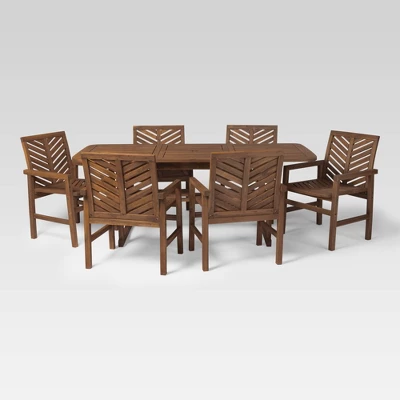 7pc Slatted Extendable Acacia Wood Patio Dining Set - Saracina Home 7pc Slatted Extendable Acacia Wood Patio Dining Set - Saracina Home -Saracina Home GUEST af3b4108 df08 45b7 88eb 26f3deef3243