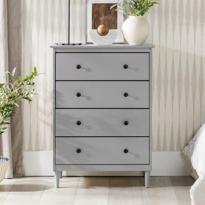 Stiva Classic Mid-Century Modern Vertical 4 Drawer Dresser Gray - Saracina Home Stiva Classic Mid-Century Modern Vertical 4 Drawer Dresser Gray - Saracina Home -Saracina Home GUEST b17e12e6 10b7 4997 9975 99310ea2dd7e