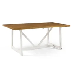 72" Solid Wood Trestle Dining Table - Saracina Home -Saracina Home GUEST b26ee083 34a0 48ae 8628 5b3a21d31163