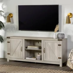 Clarabelle Farmhouse Barn Door TV Stand For TVs Up To 60" - Saracina Home 2 Clarabelle Farmhouse Barn Door TV Stand For TVs Up To 60" - Saracina Home -Saracina Home GUEST b318f6a5 5faf 41af 982a a74a71a1a550