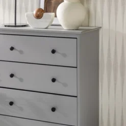Stiva Classic Mid-Century Modern Vertical 4 Drawer Dresser Gray - Saracina Home 10 Stiva Classic Mid-Century Modern Vertical 4 Drawer Dresser Gray - Saracina Home -Saracina Home GUEST b7021656 69b7 43eb baa7 bfffb8099818