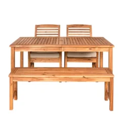 Ravenscroft 4pc Acacia Wood Patio Dining Set - Saracina Home -Saracina Home GUEST b9ee2181 ca32 41f5 bdb7 5ca2d3689ec3
