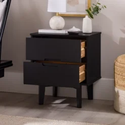 Mid-Century Modern Wood Nightstand - Saracina Home -Saracina Home GUEST bb8cd0af 9f2f 4c69 916e ce68660dee05