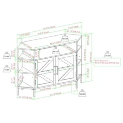 Atticus Modern Farmhouse 2 Door Corner TV Stand For TVs Up To 55" Rustic Oak - Saracina Home -Saracina Home GUEST be7fd8ed 5976 4d60 b751 9a39a330340e