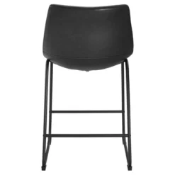 Set Of 2 Laslo Modern Upholstered Faux Leather Counter Height Barstools - Saracina Home -Saracina Home GUEST c46de002 f908 4921 9735 db2fda8942da