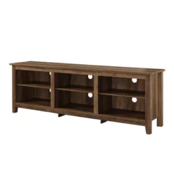 Transitional 6 Cubby Wood Open Storage Wood TV Stand For TVs Up To 80"- Saracina Home -Saracina Home GUEST c721382d 63e9 44f2 b465 86684712d38c