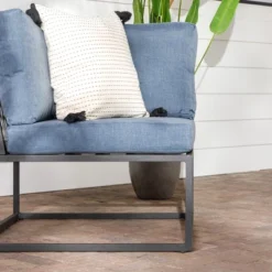 Outdoor Modern Modular Patio Corner Chair Blue - Saracina Home -Saracina Home GUEST c9eaeb89 8ed8 492a ad09 b6ff680615c8