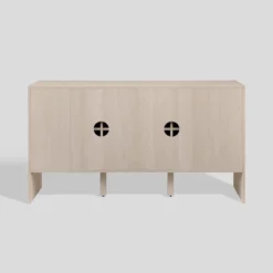 Modern Staggered Vertical Accent 3 Door Sideboard - Saracina Home -Saracina Home GUEST d155b864 442c 48b8 a49f 4abbde8f94db