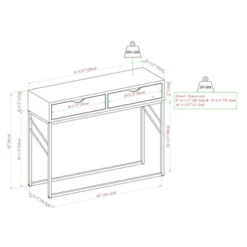 Faux Shagreen Modern 2 Drawer Entry Table - Saracina Home -Saracina Home GUEST d5102407 2f2e 4da9 8ae2 7d3e68d0f767