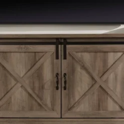 Clarabelle Double Sliding X Barn Door TV Stand For TVs Up To 80" - Saracina Home -Saracina Home GUEST d56129e8 db34 4cea 80a2 7c38d92b504c