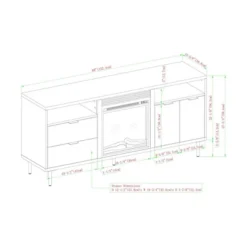 Ronan Modern Storage With Electric Fireplace TV Stand For TVs Up To 65" - Saracina Home -Saracina Home GUEST d88f95c5 b2a0 4d08 8b46 da4db4bc3efd