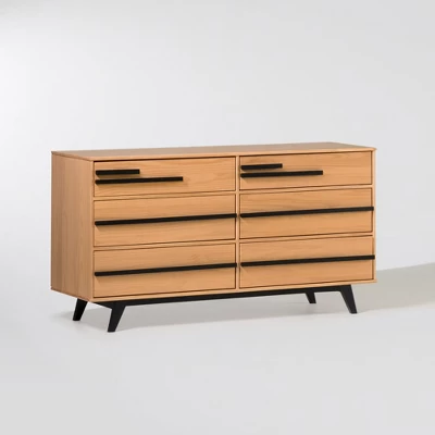 Modern 6 Drawer Double Dresser with Long Handles - Saracina Home Modern 6 Drawer Double Dresser With Long Handles - Saracina Home -Saracina Home GUEST de2988ee c767 4101 8ace ea0de12044e2