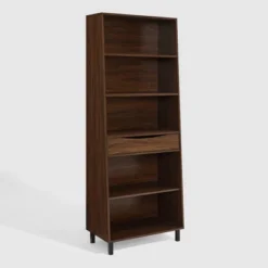 72.5" Mid-Century Modern 1 Drawer Angled Bookshelf - Saracina Home 10 72.5" Mid-Century Modern 1 Drawer Angled Bookshelf - Saracina Home -Saracina Home GUEST dee13ed8 b5a6 4b0f 873d 91d8d823c6c3