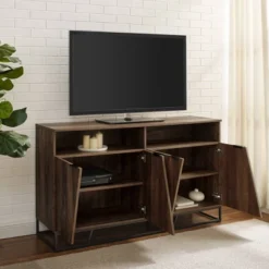 58" 4 Door Contemporary Storage Console Sideboard - Saracina Home 5 58" 4 Door Contemporary Storage Console Sideboard - Saracina Home -Saracina Home GUEST dfc4443d fda3 4b5c 950b 9556d4005518