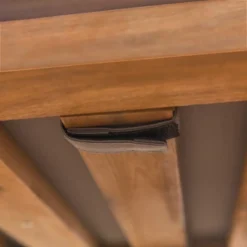 Galia 2pc Square Leg Acacia Wood Chair And Ottoman With Cushions - Brown - Saracina Home 8 Galia 2pc Square Leg Acacia Wood Chair And Ottoman With Cushions - Brown - Saracina Home -Saracina Home GUEST e0498508 3588 42e3 a60d dcaac42702f2