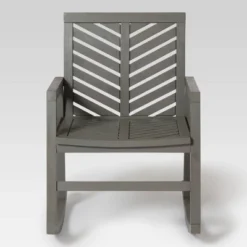 Slatted Chevron Acacia Wood Patio Rocking Chair - Saracina Home -Saracina Home GUEST e4ed268b fb64 47a6 95f6 2274c737d21e