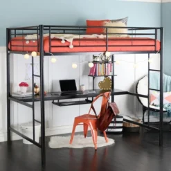 Full Analise Metal Loft Bed With Wood Desk - Saracina Home -Saracina Home GUEST e7d324a5 abaa 4c4e a76c b60ba3fb7f69