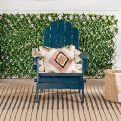 Genovia Transitional Acacia Wood Outdoor Adirondack Chair With Wine Holder - Saracina Home 2 Genovia Transitional Acacia Wood Outdoor Adirondack Chair With Wine Holder - Saracina Home -Saracina Home GUEST e7d6dbd2 1ef7 44e5 9f1f 7344226c866b