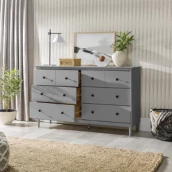 Stiva Classic Mid-Century Modern Horizontal 6 Drawer Dresser - Saracina Home 5 Stiva Classic Mid-Century Modern Horizontal 6 Drawer Dresser - Saracina Home -Saracina Home GUEST e847531c 2c4a 4097 aef2 3432f53dd370