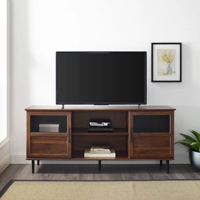 Modern Wood and Glass Door Console TV Stand for TVs up to 65" - Saracina Home Modern Wood And Glass Door Console TV Stand For TVs Up To 65" - Saracina Home -Saracina Home GUEST e94ad75b c653 48bf aedc 333d08f728a7