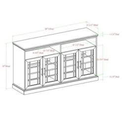 Transitional 4 Door Windowpane TV Stand For TVs Up To 65" - Saracina Home 4 Transitional 4 Door Windowpane TV Stand For TVs Up To 65" - Saracina Home -Saracina Home GUEST ed2005eb 89f7 433b a81a f537715559df