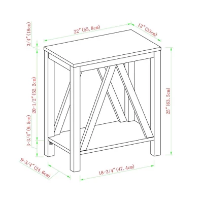Taylen A Frame Farmhouse Open Storage Side Table - Saracina Home Taylen A Frame Farmhouse Open Storage Side Table - Saracina Home -Saracina Home GUEST efa1bdce 19fb 4ab2 b8b0 ca6d26668a0f