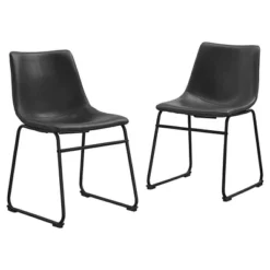 Set Of 2 Laslo Modern Upholstered Faux Leather Dining Chairs - Saracina Home 7 Set Of 2 Laslo Modern Upholstered Faux Leather Dining Chairs - Saracina Home -Saracina Home GUEST f09ca4a2 22b8 4c1e 90a5 214c5268ba1a