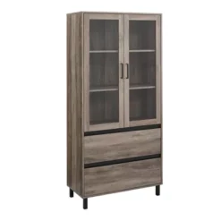68" Glass Door Storage Hutch With Drawers - Saracina Home 5 68" Glass Door Storage Hutch With Drawers - Saracina Home -Saracina Home GUEST f1ca720d a16e 41c1 a6a7 412e92f18168