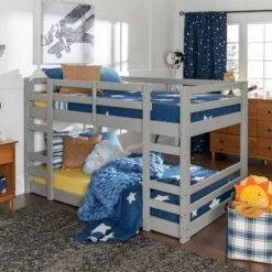 Twin Over Twin Indy Solid Wood Low Bunk Bed - Saracina Home -Saracina Home GUEST f4a7cd82 6f05 4d13 9375 1d95fbdd13ee