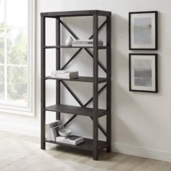 64" Sophie Industrial X Frame Bookshelf - Saracina Home -Saracina Home GUEST f908d7b3 661c 46ae ab56 a80cf992563d
